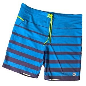 Vineyard Vines Blue and Dark Stripe Swim Shorts